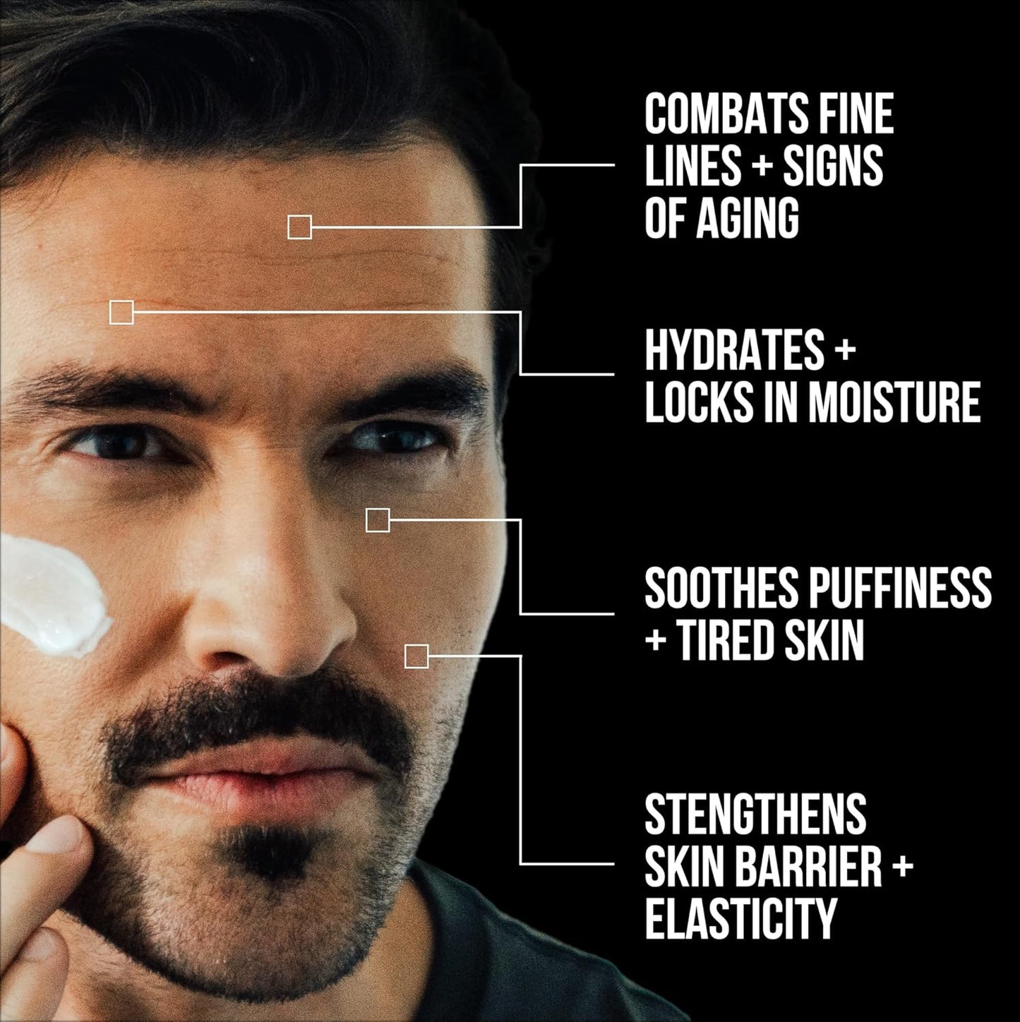 RUGGED & DAPPER - Mens Face Cream with Hyaluronic Acid - Ultra-Hydrating Mens Anti Aging Face Cream- 24 Hour Protection - 4 Month Supply - USA Made