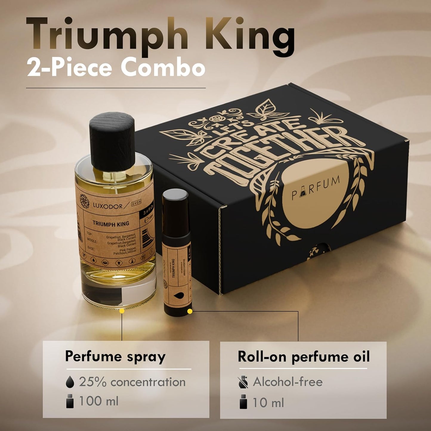 Triumph King - Eau de Parfum - Inspired by Absolu Aventus - Men Fragrance Long-lasting 3.4 fl. oz (100ml)
