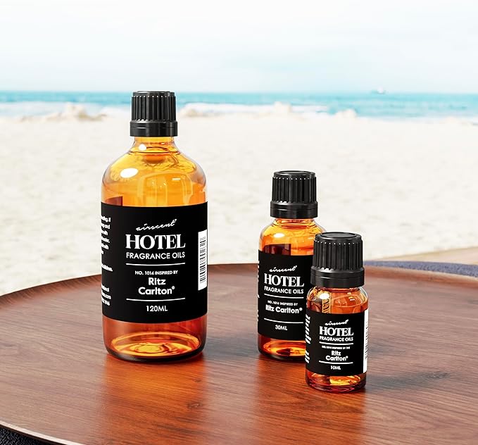 AirScent Hotel Diffuser Oil Inspired by The Ritz Carlton Hotel Scent - Premium Fragrance Oil No. 1014 for Ultrasonic and Waterless Diffusers and Crafting - 120 mL, 4 fl oz Glass Dropper Bottle