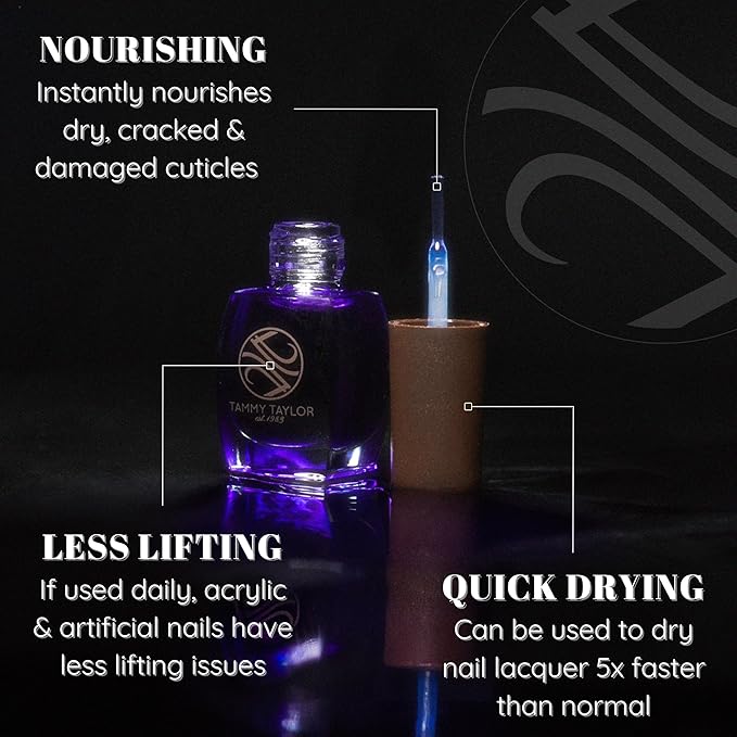 Tammy Taylor Hydrating Nail Cuticle Oil w/Cuticle Cream | Gardenia Cuticle Softener w/Vitamin E, Jojoba Oil, Natural Ingredients & USA Made Professional Nail Growth Oil for Growth & Strength .25 oz