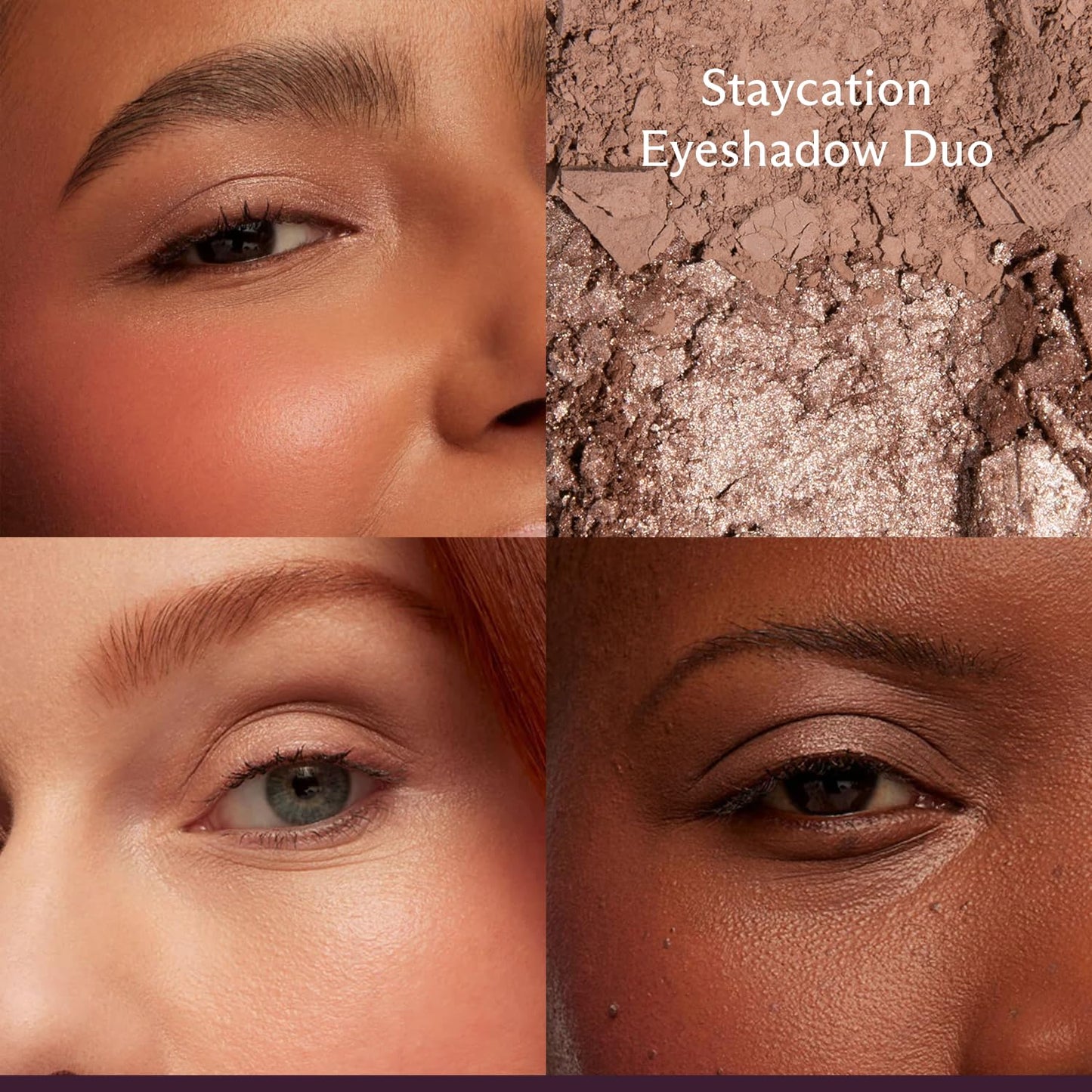 Subtl Staks 5-in-1 Travel Makeup Kit by Subtl Beauty - Eyeshadow Duo, Powder Blush, Cream Highlighter, Lip and Cheek, Lip Balm - Free Travel Mirror and Brush - Stackable Makeup for Travel