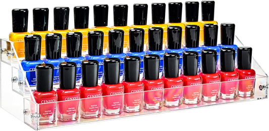 Kingtaily 3 Layers Stand Shelf Holder Clear Acrylic Rack for Nail Polish Organizer Essential Oil Storage Sunglasses Makeup