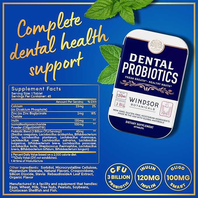 WINDSOR BOTANICALS Vegan Collagen Supplements and Dental Probiotics for Teeth and Gums Bundle