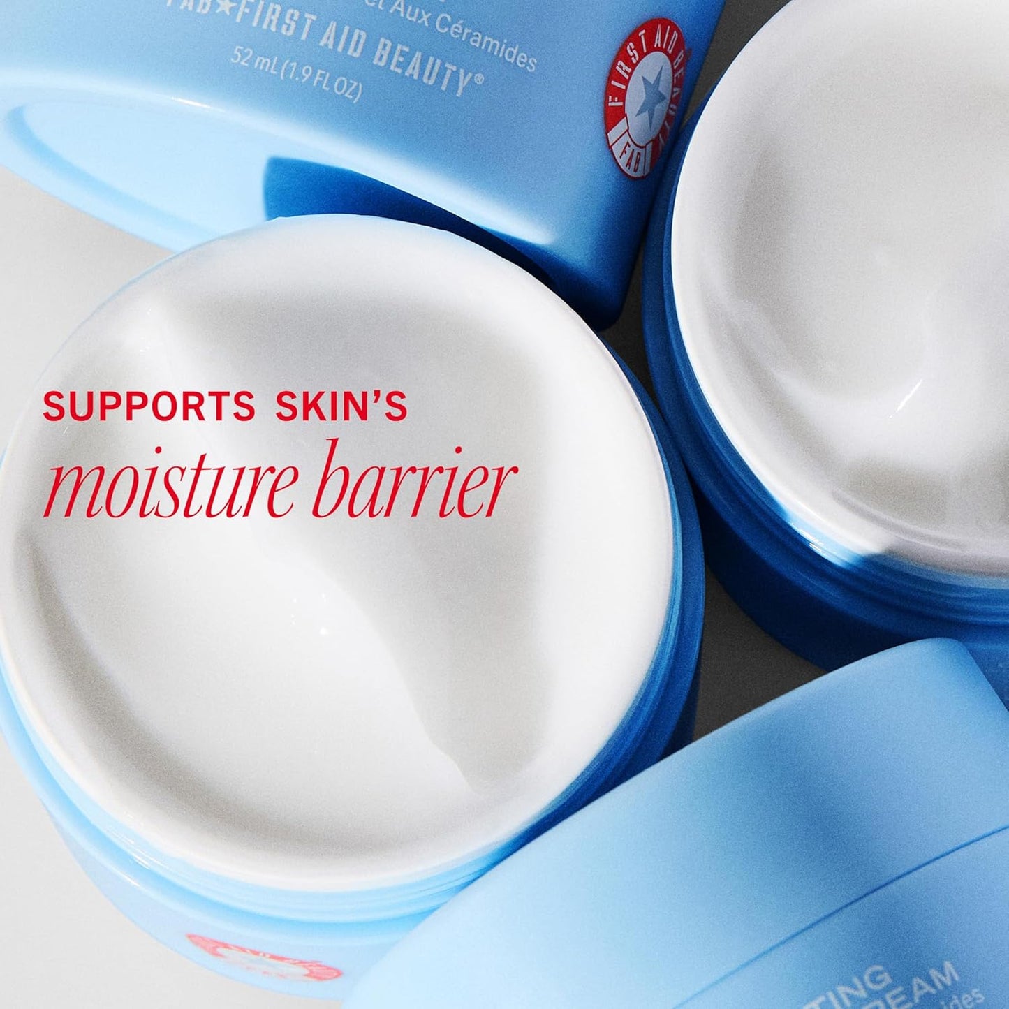 First Aid Beauty - Hydrating Dewy Gel Cream, Lightweight Oil-Free Facial Moisturizer with Hyaluronic Acid and Ceramides, Helps Reduce Excess Oil Build Up & Improve Skins Hydration, 1.9 FL oz