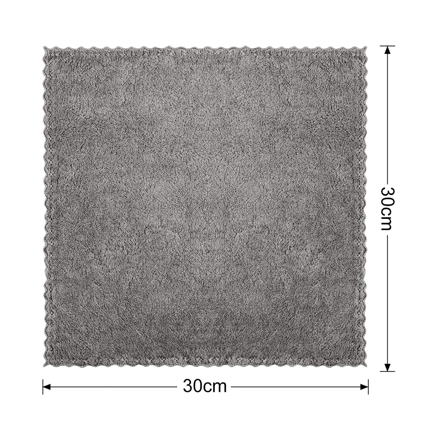 Syhood 12 Pieces Face Wash Cloth 12 x 12 in Makeup Remover Cloths Towel Coral Velvet Facial Microfiber Soft Fast Drying Facial Cleansing Towel for Face(Beige, Gray)