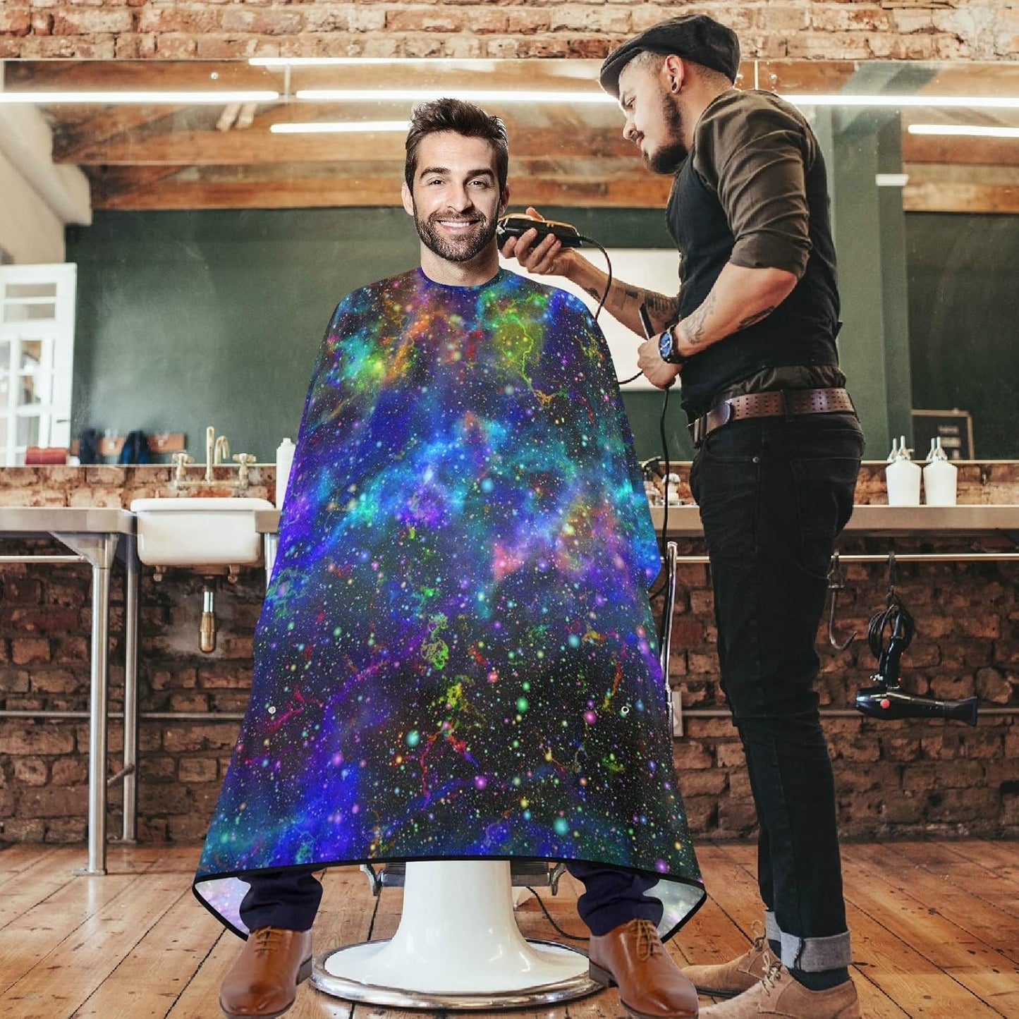 Stylish Barbershop Salon Barber Cape Haircut Cape Salon Apron Unisex Hair Cutting Apron for Men Women