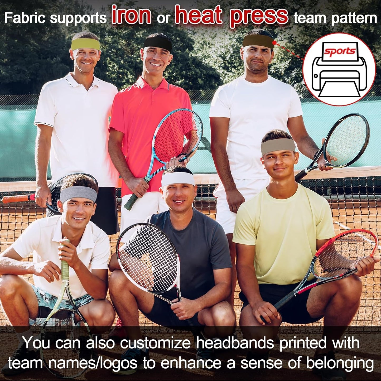 10 PCS Headbands for Women - Fashion Non Slip Cotton Headbands for Women and Men Perfect for Sports and Outdoor Activities in Summer,Including Running, Yoga, Cycling, Gym Workouts