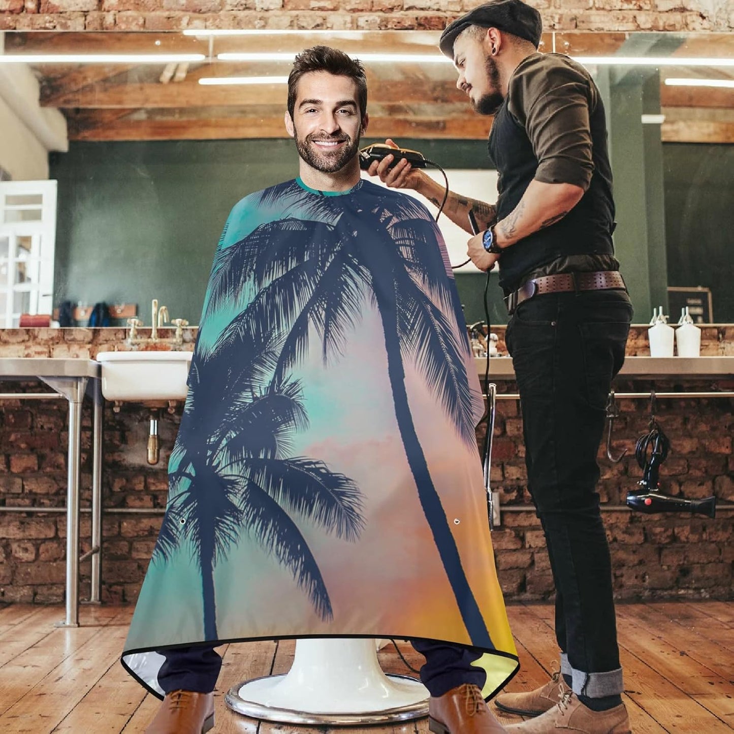 Stylish Barber Cape - Unisex Hair Cutting Apron for Men & Women