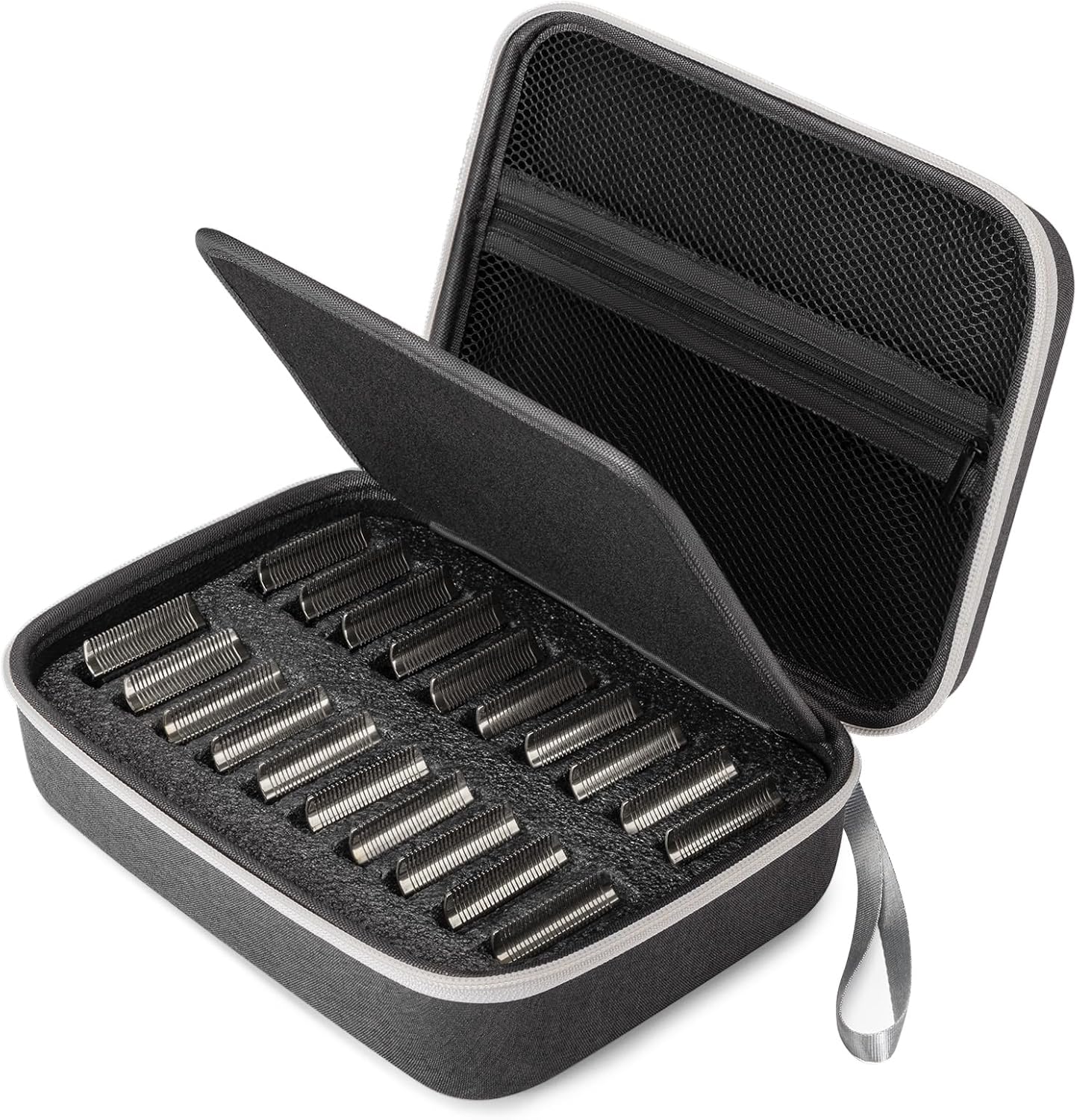 Noverlife Hair Clipper Guard Blades Holder Case, Barber Guard Storage Bag for 20 Metal Blades Hard Storage Travel Case