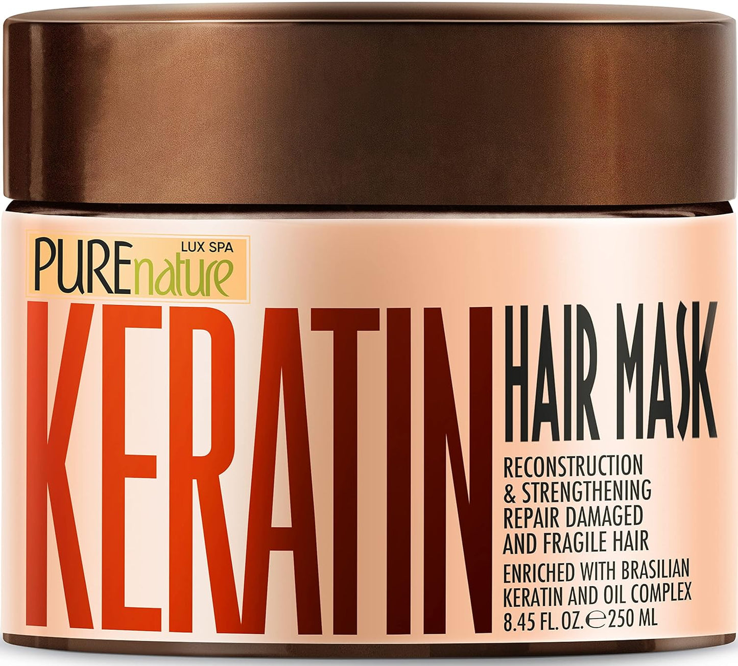 Keratin Hair Mask - Deep Conditioning Treatment for Dry and Frizzy Hair - Advanced Repair for Extremely Damaged Hair - Hydrating Conditioner with Collagen Protein, Moisturizing for Curly Women and Men