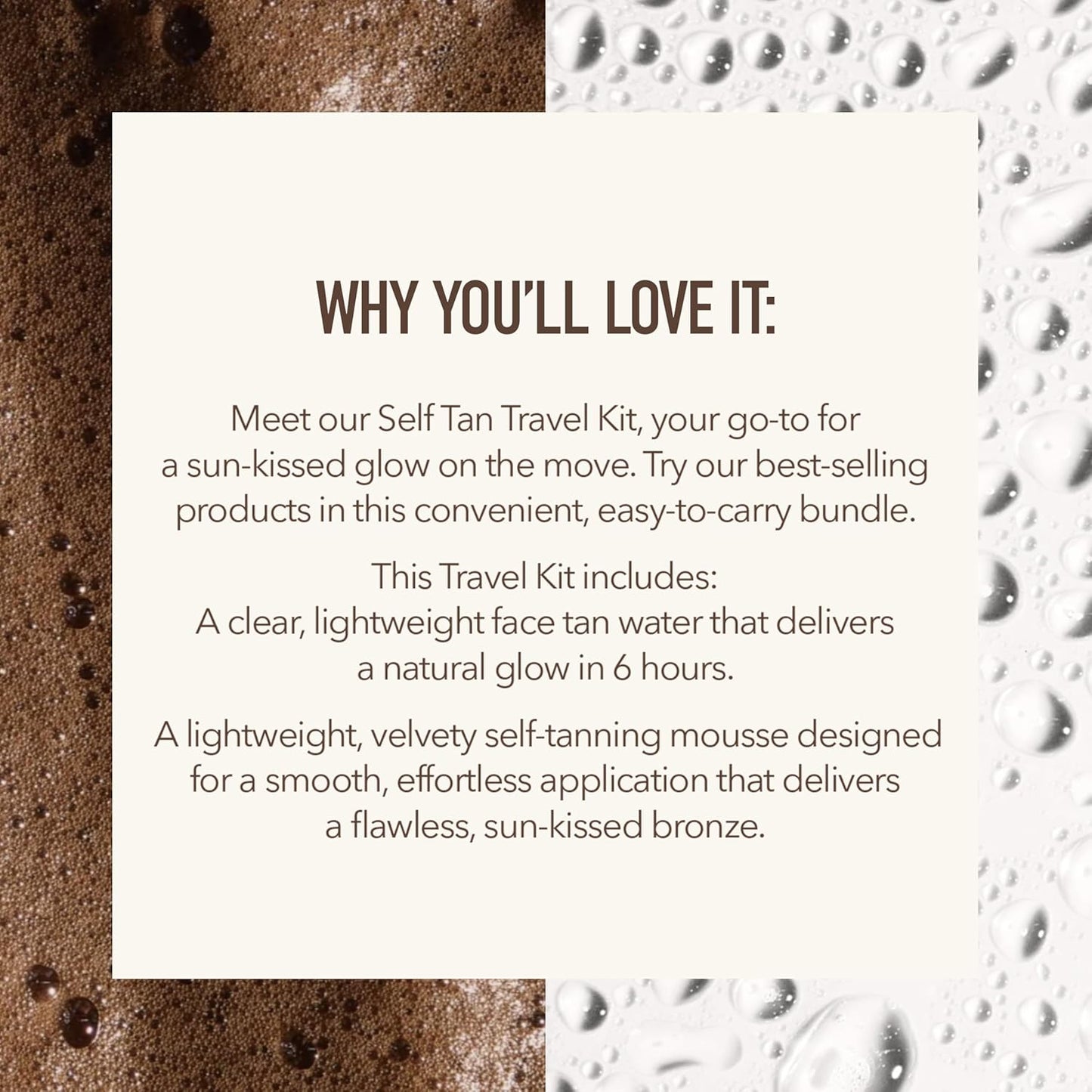 Nuda Travel Self Tanning Kit | Includes Self Tanning Mitt Applicator, 50mL Dark Self Tanning Mousse, & 5mL Original Face Tanner Spray | Travel Size Self Tanner Kit for a Nourishing Head-to-Toe Tan