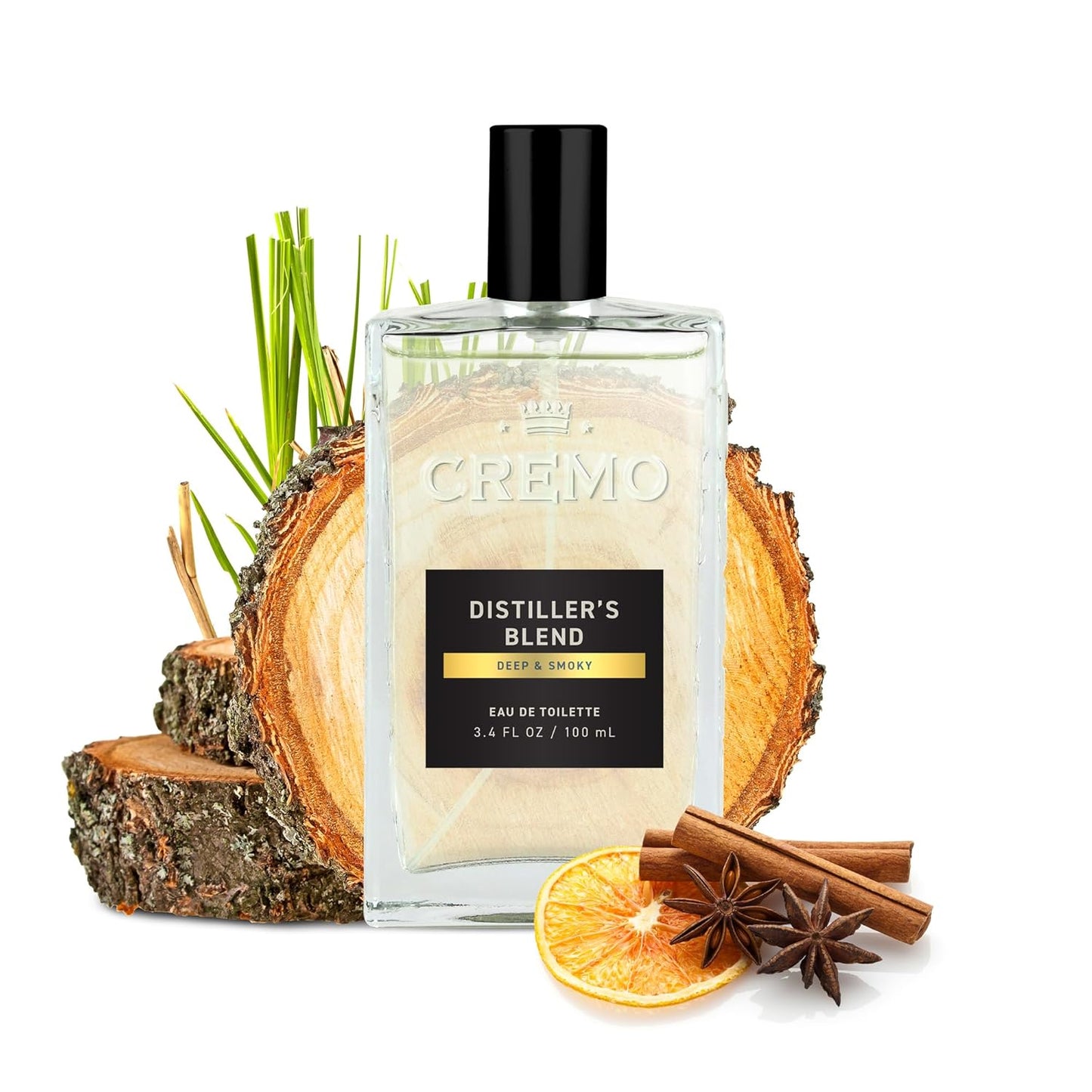 Cremo Cologne For Men - Distillers Blend Mens Cologne Spray, A Combination of Kentucky Bourbon, Smoked Vetiver and American Oak, Multi-Layered Signature Men's Fragrances, 3.4 Fl Oz