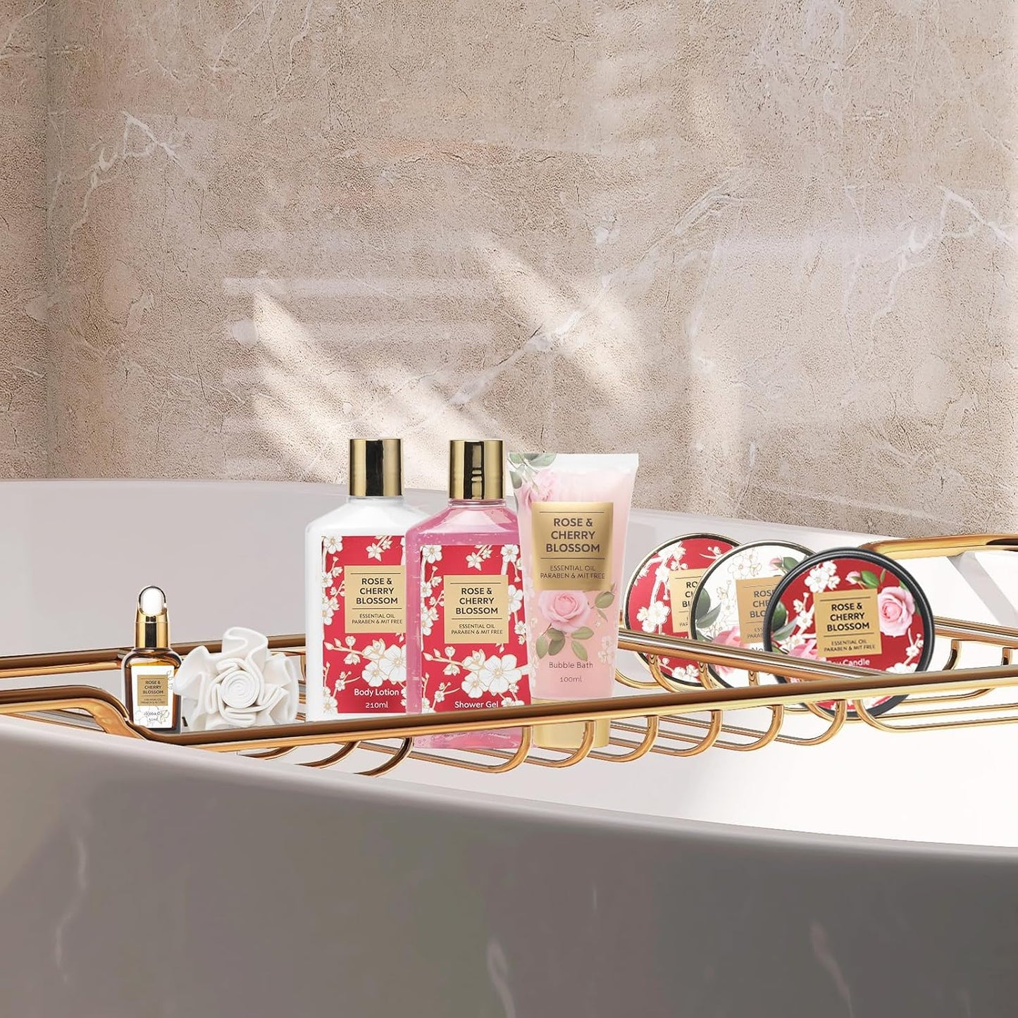 Mothers Day Gifts for Mom Spa Gift Set for Women 17Pcs Luxury Bath & Body Gift Set Beauty Care Kit with Necklace | Valentine's, Birthday, Christmas Gifts for Her Wife Pampering Kit Perfect for Travel