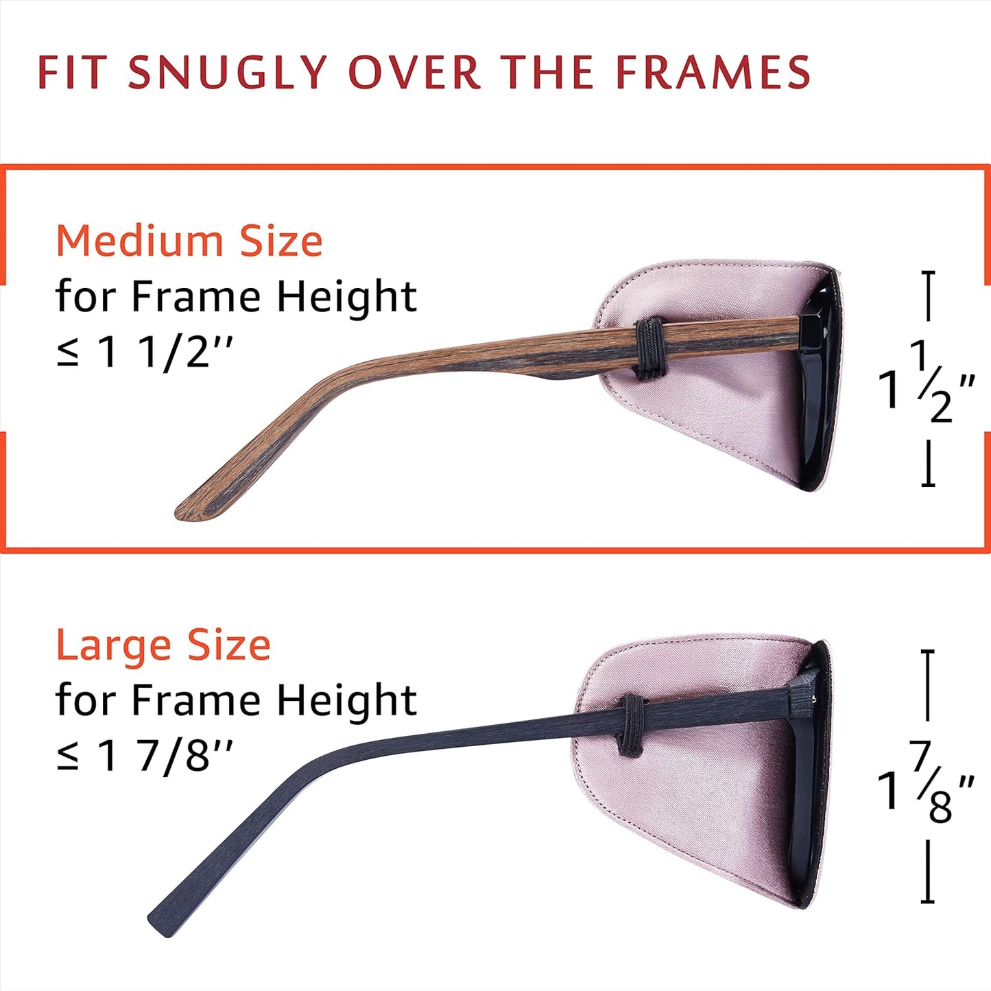 Astropic Silk Eye Patch for Adults Kids Glasses to Cover Either Eye (Medium, Dusty Rose Pink)