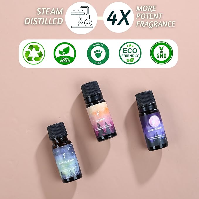 Folkulture Essential Oils for Diffuser Oil | Set of 3 Fragrance Oil Diffuser Oils Scents for Home | Fragrant Oils for Diffusers for Mother's Day Gifts - Rosemary, Eucalyptus, Lavender