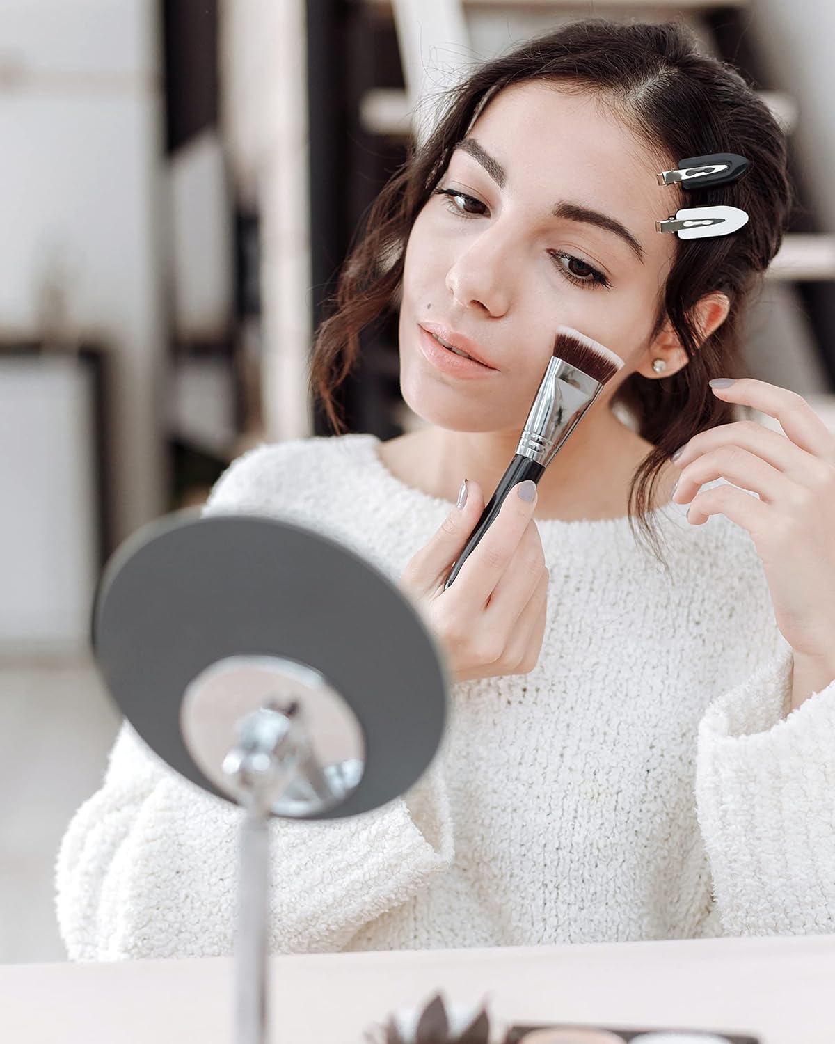 No Bend Hair Clips - 60 Pcs Creaseless Clips for Sectioning, 2.3in Makeup Styling Clips in 3 Colors