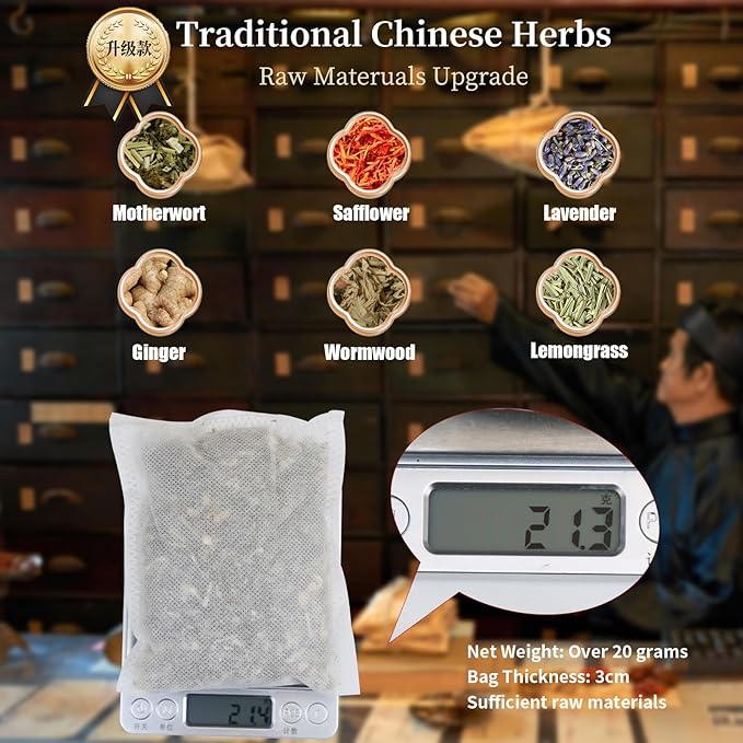 Herbal Foot Soak 20 Bags Chinese Herbal Lavender Mugwort Herbs Kits Foot Reflexology for Athletes Foot Bath Spa Massage 400g/14.1oz 晚安足浴包 泡脚包