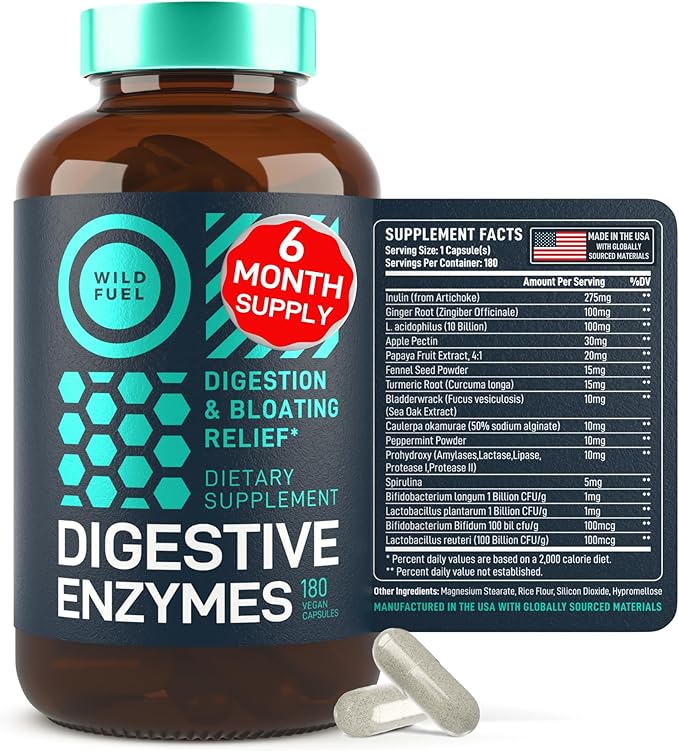 Digestive Enzymes with Probiotics and Prebiotics 180 Caps