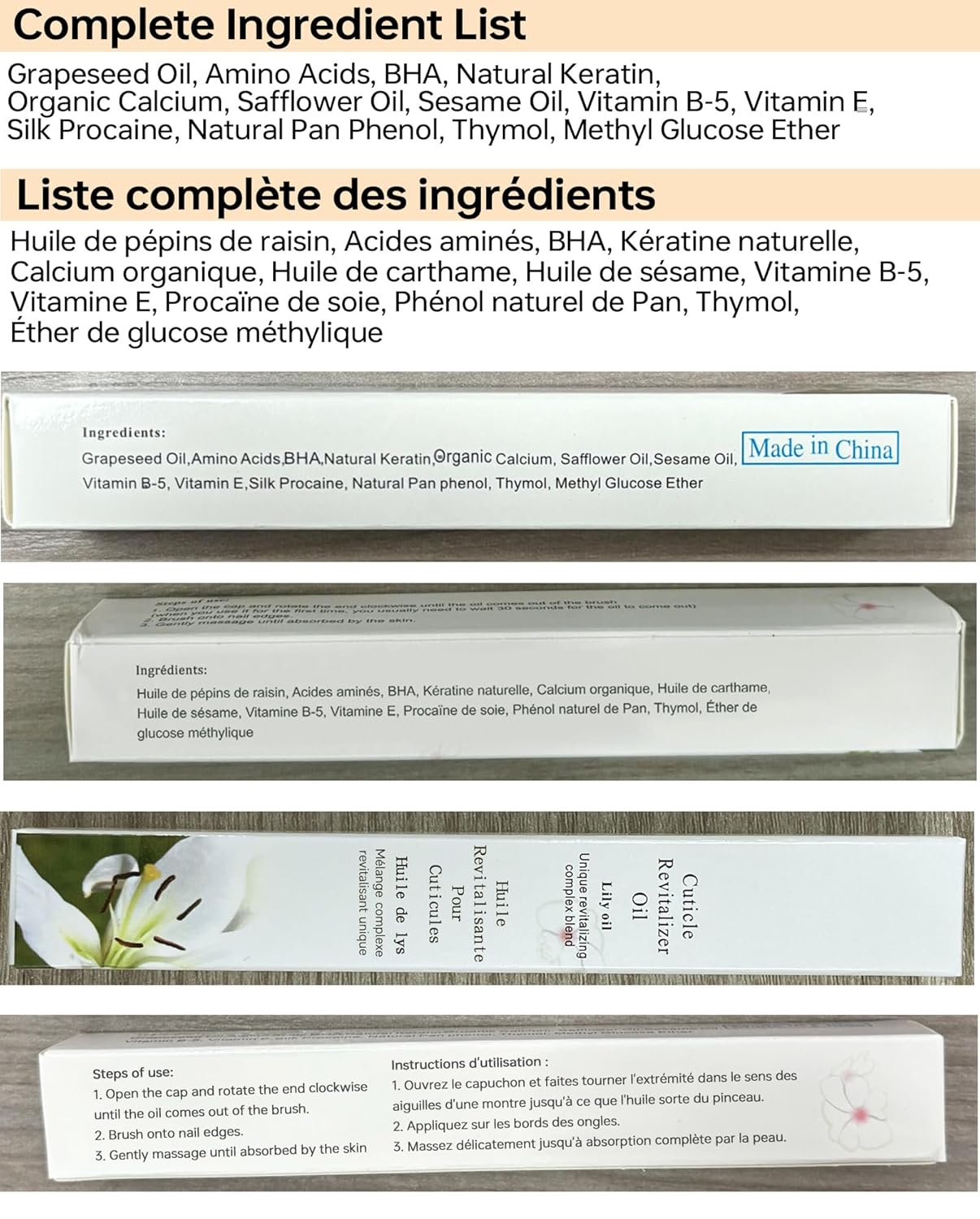 Meschett Nail Nutrition Pen,6PCS Nail Cuticle Oil Pen Set Nail Nutrition Oil Nail Care for Repairing Cracked & the Dry Cuticle (Mix Flavors)