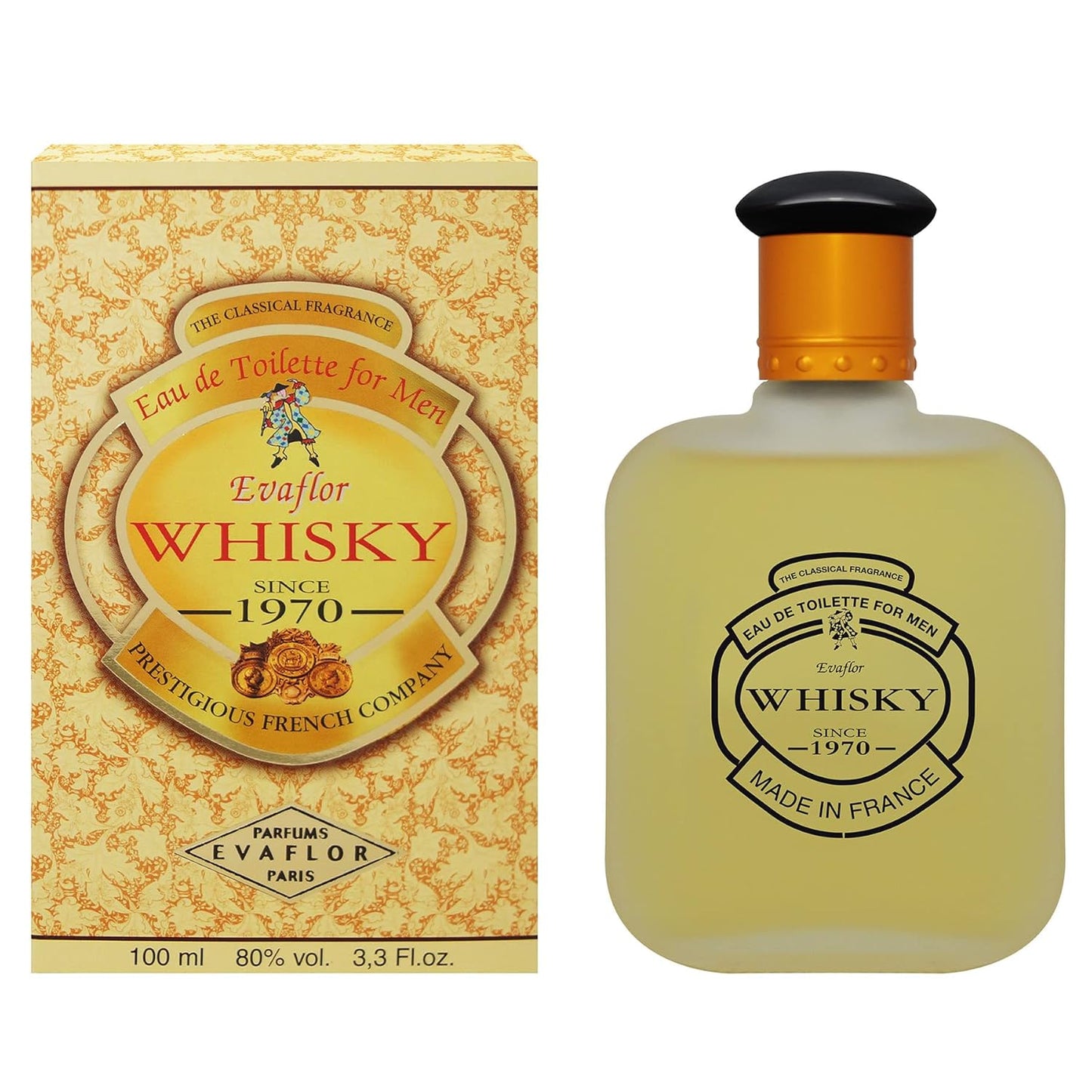 WHISKY FOR MEN Eau de Toilette – Elegant and Magnetic Scent with Pineapple, Lavender and Sandalwood – For the Sophisticated Yet Effortless Man – Made in France – 3.4 Fl Oz