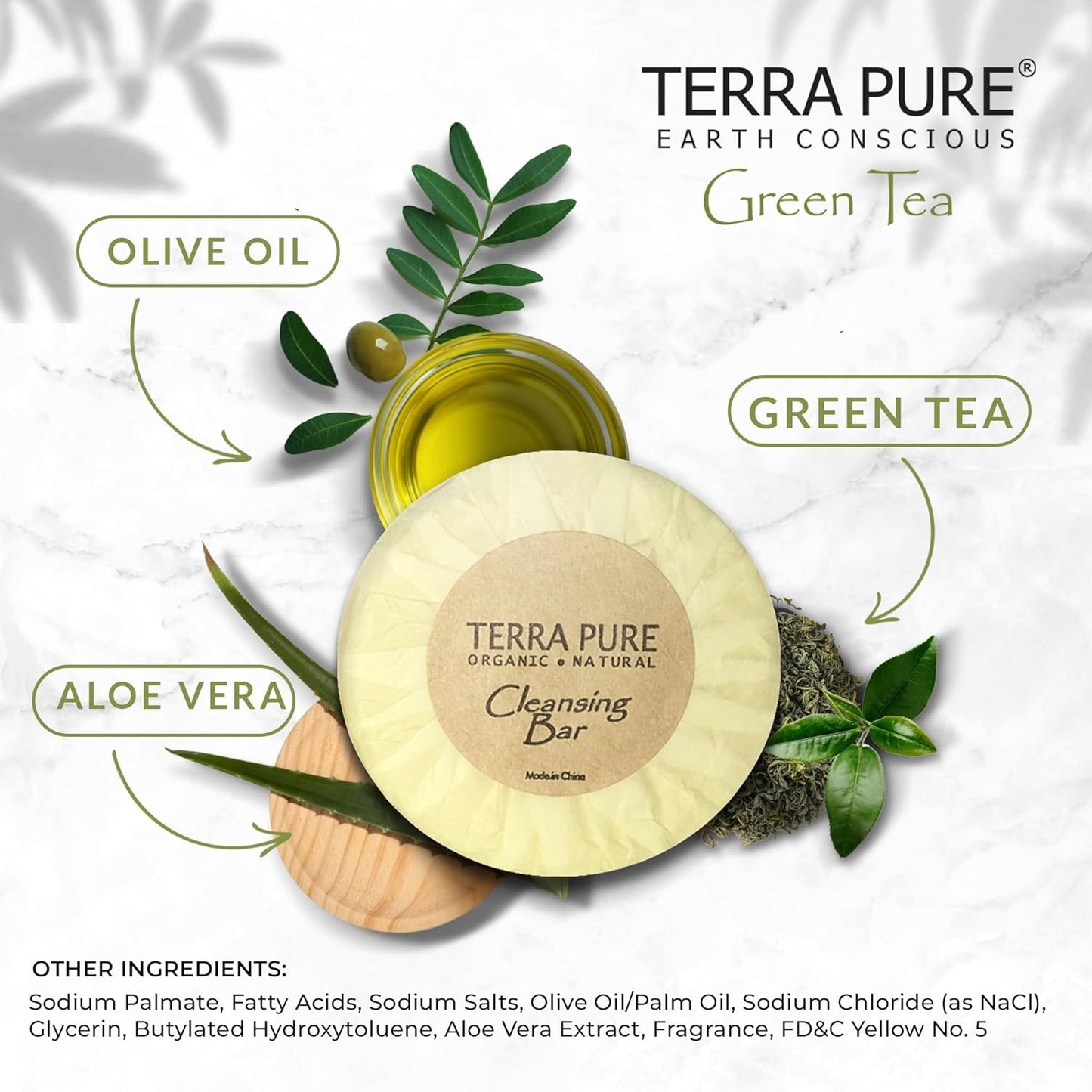 Terra Pure Bar Soap, Travel Size Hotel Amenities, 0.6 oz (Pack of 100)
