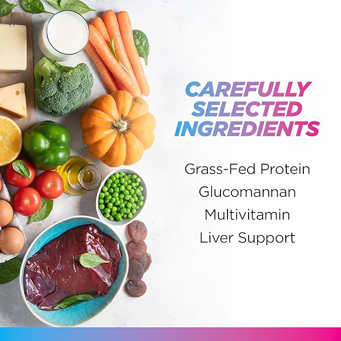 Livingood Daily Collagen Powder for Women and Men, Vanilla, Grass Fed Protein, Hydrolyzed Collagen Peptides with Vitamin C & Multi Vitamins for Hair, Skin, Nail & Gut Health, Gluten Free, 30 Servings