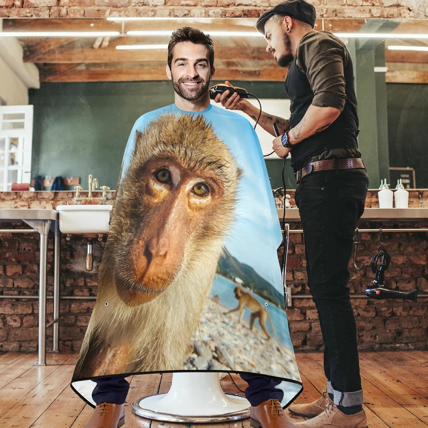 Stylish Barbershop Salon Barber Cape Haircut Cape Salon Apron Unisex Hair Cutting Apron for Men Women