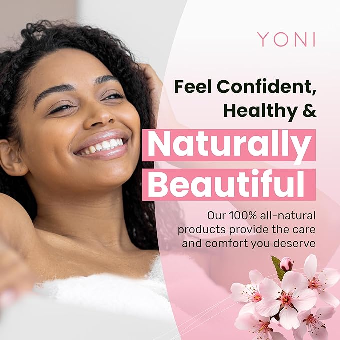 Yoni All-Natural Intimate Care Oil | Powerful Plant-Based Herbal Massage Oil for Intimate Areas | Odor Control, Menstrual Support, Natural pH Balance | Women-Owned (Cherry Blossom)