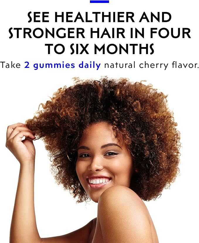 Elon Biotin Gummies for Hair Growth – 60 Count Biotin 5000mcg Per Serving for Hair, Skin and Nails – Vitamin A, Folic Acid, & Vitamin E - Pectin Cherry Flavored Gummies (30 Day Supply)