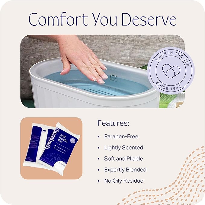 Therabath Paraffin Wax Refill - Thermotherapy - Use to Relieve Arthritis Discomfort, Stiff Muscles, & Dry Skin - For Hands, Feet, Body - Deeply Hydrates & Protects - Made in USA, 6 lb Warm Apple Spice