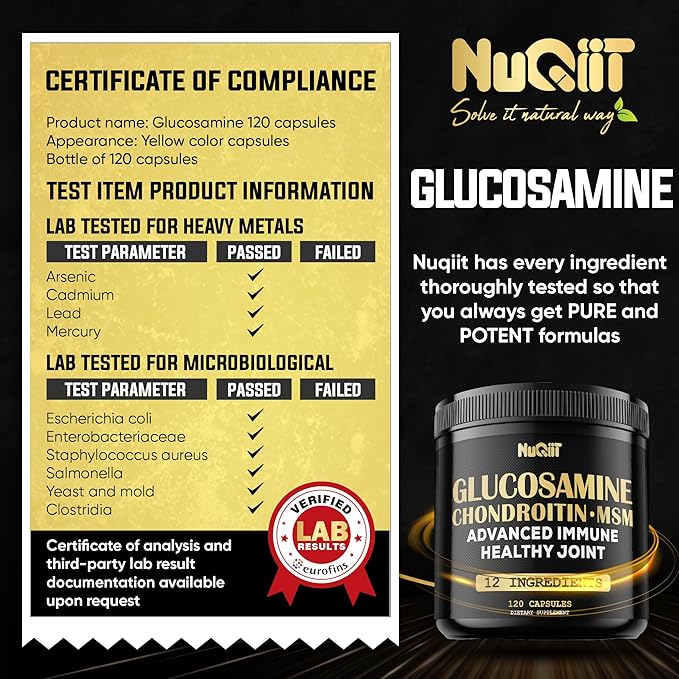 Glucosamine Chondroitin MSM with Immune & 2000mg - 120 Capsules