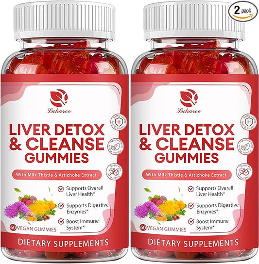 Liver Cleanse Detox & Repair Gummies 24 Potent w/3000MG Milk -120 Count