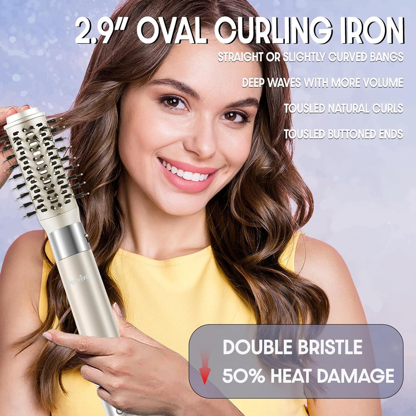 6-in-1 Ionic Hair Dryer Brush, Hot Air Styler 110,000 RPM High-Speed Frizz-Free Auto Wrap Curlers, Blow Dryer Multi Air Styler Wrap for Fast Drying Straightening Volumizing Curling Styling