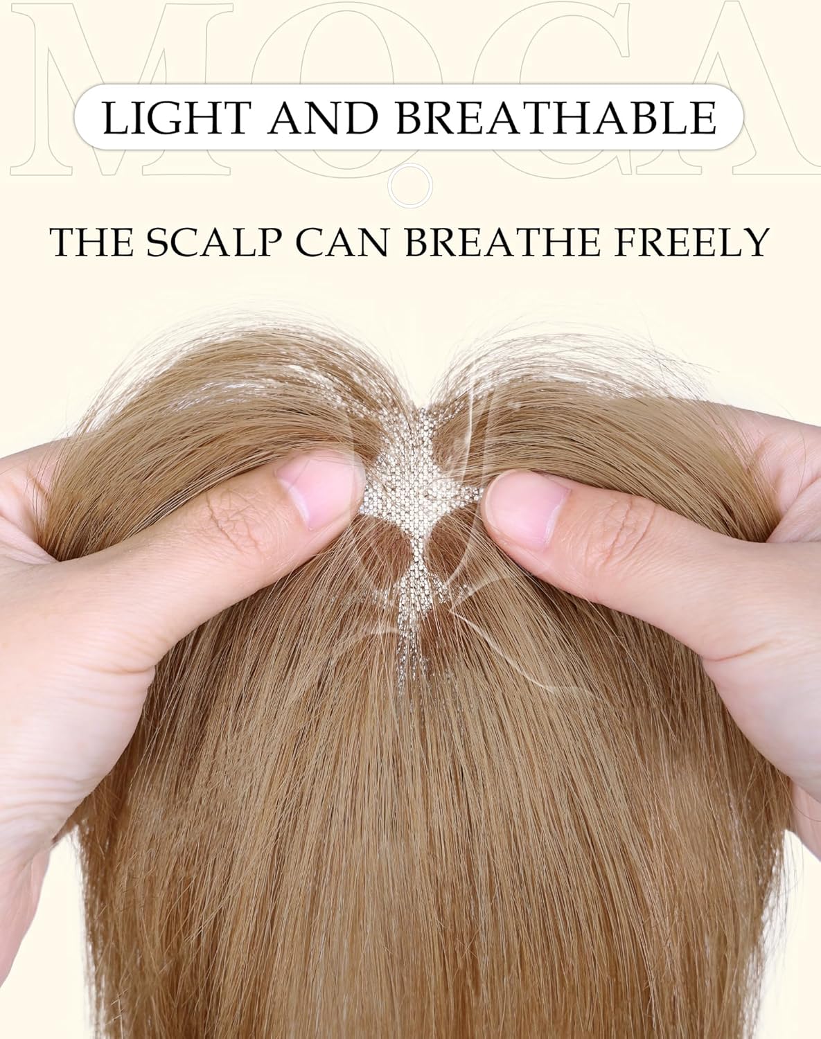 Hair Toppers for Women Real Human Hair, Bangs Hair Clip 360°3D Cover Clip on Bangs for Women Fake Bangs for Daily Wear (10 Inch Light Brown)