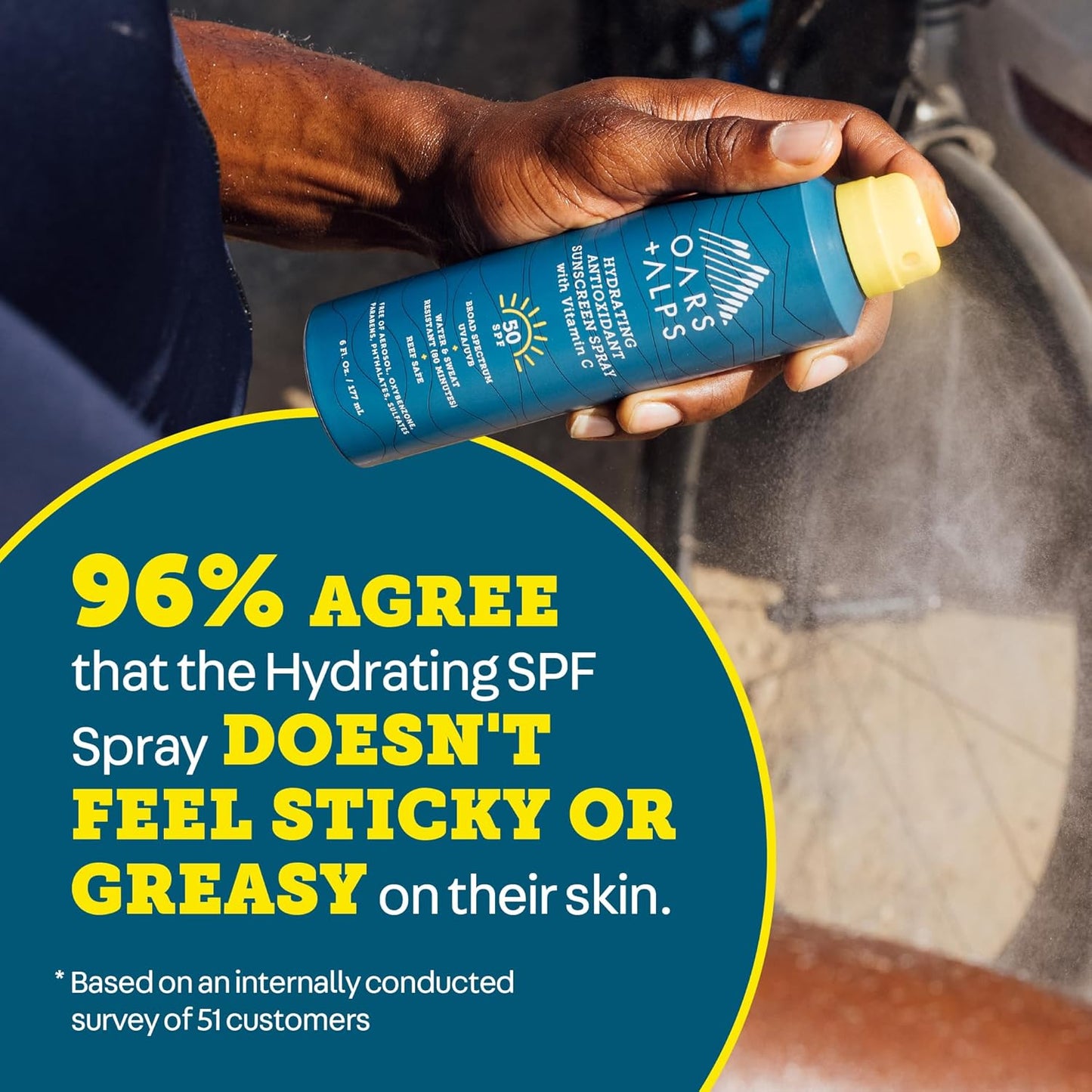 Oars + Alps Sunscreen Spray for Face & Body, SPF 30 Spray Sunscreen Infused with Vitamin C & Antioxidants, No White Residue, Water & Sweat Resistant, All Skin Types, Lightweight, Hydrating, 6oz, 2pk