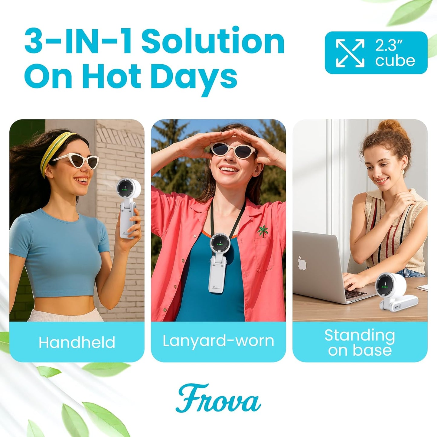 Zephyrus Portable Handheld Fan – 5200 mAh USB‑C Rechargeable, 5‑Speed Quiet Brushless – Foldable Pocket‑Size with Stand, Lanyard & Pouch