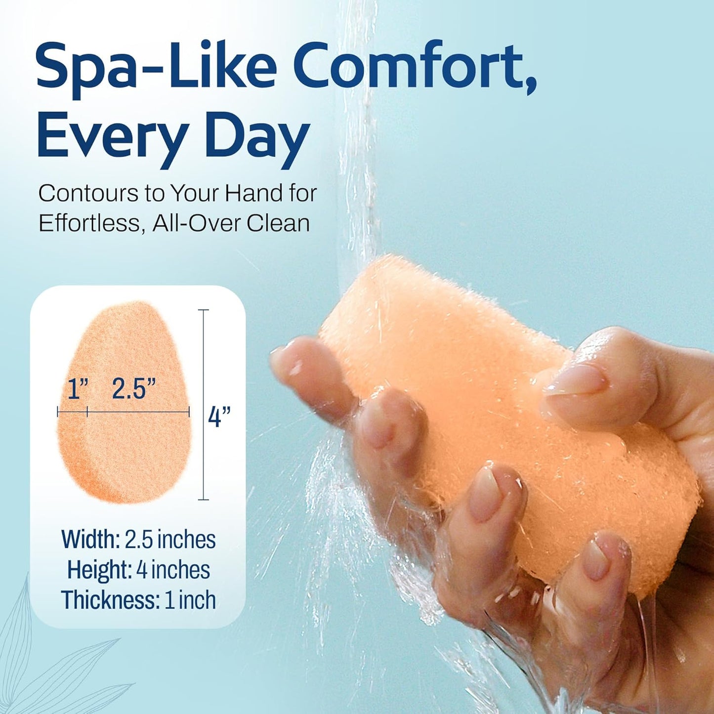 HartFelt 8ct Tear Drop Face Scrubber for Women | Reusable Facial Sponges for Daily Cleansing | Facial Exfoliating Pads for Removing Dead Skin, Dirt & Makeup | Made in USA