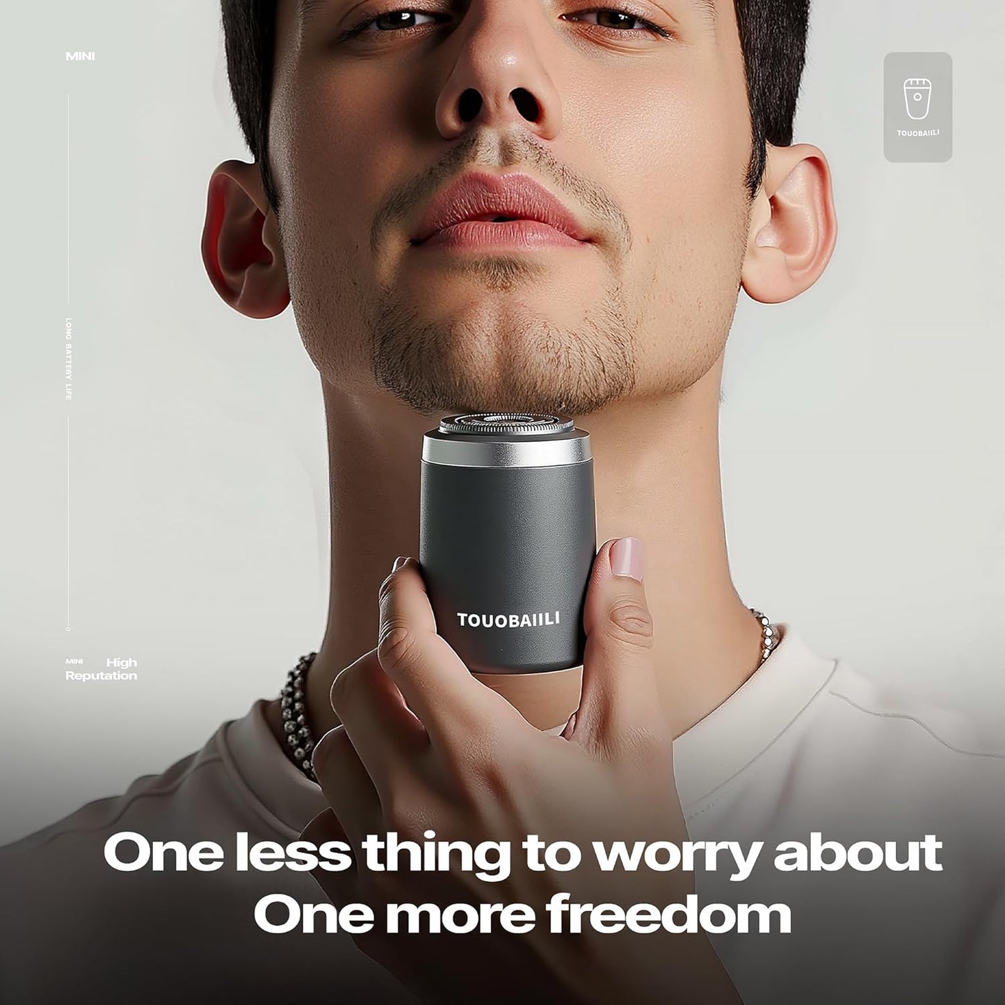 Electric Foil Shaver for Men, IPX7 Waterproof Cordless Razor – Mini Travel Shaver for Face & Body, USB-C Fast Charging, Wet/Dry Shower Use, Portable Electric Razor for Sensitive Skin