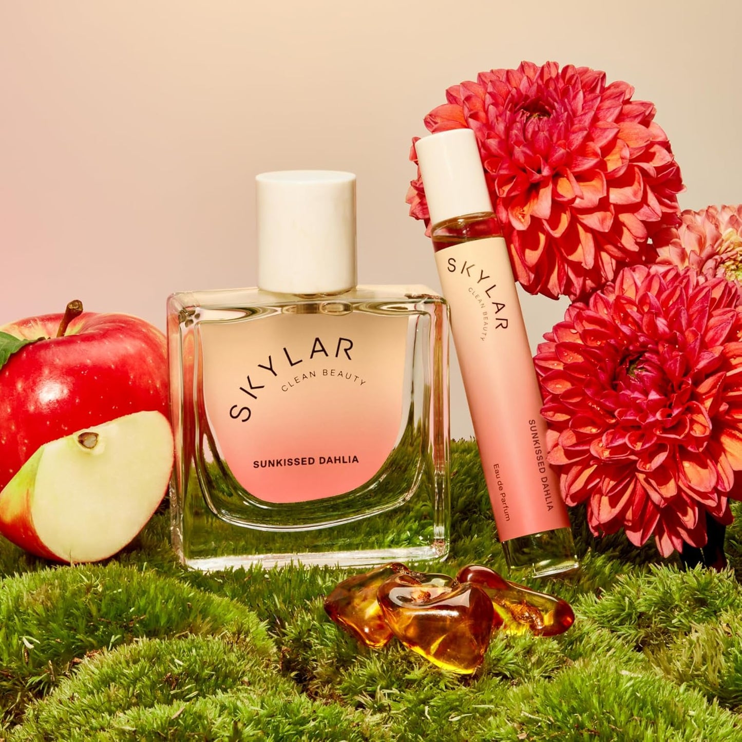 Skylar Sunkissed Dahlia Eau de Parfum - Hypoallergenic & Clean Perfume for Women & Men, Vegan & Safe for Sensitive Skin - Floral Perfume with Notes of Dahlia, Apple & Amber - 10mL /0.33 Fl oz