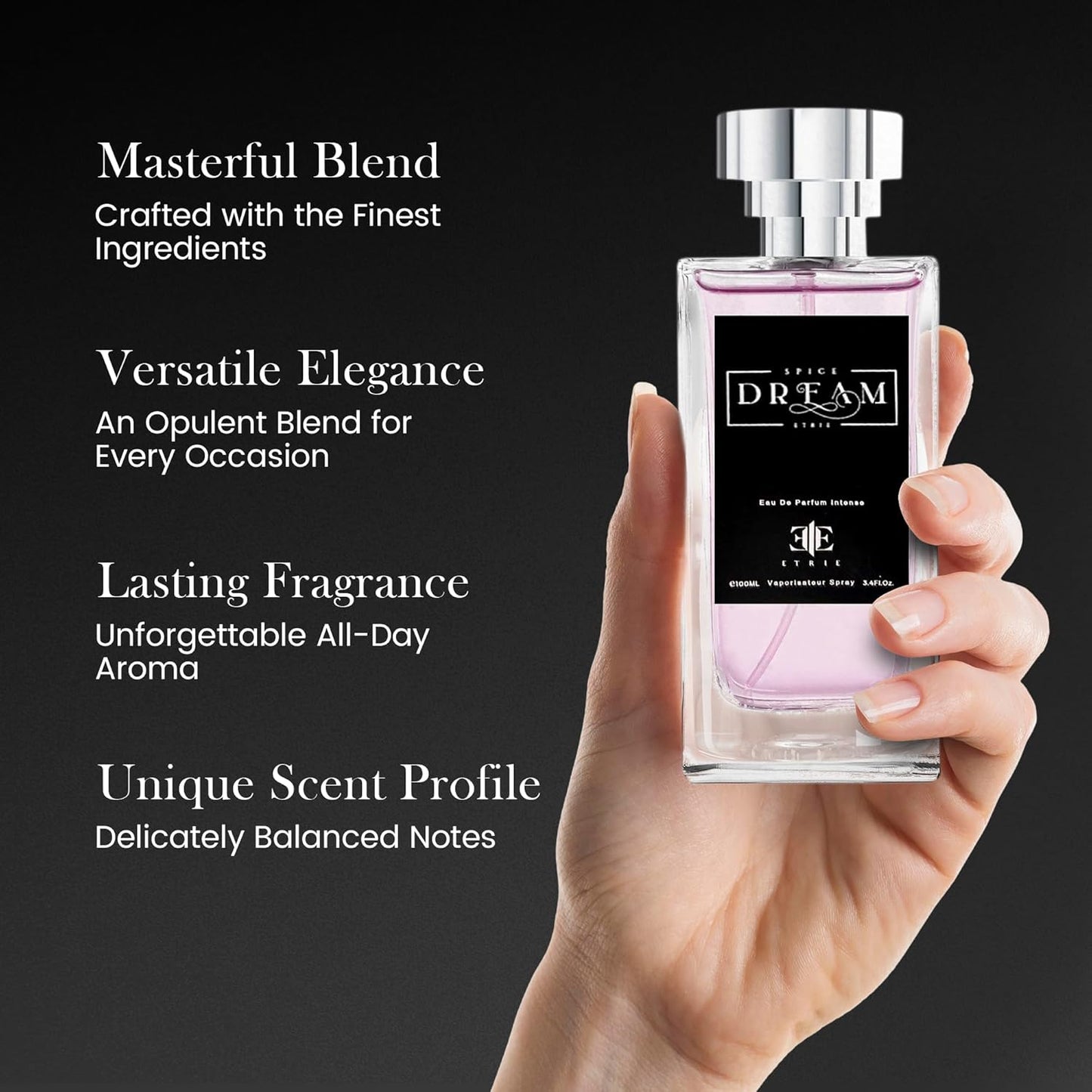 Spice Dream Men's Cologne Eau De Parfum 3.4 Fl Oz - Warm & Exotic Spicy Scent - Long-Lasting Fragrance for Men