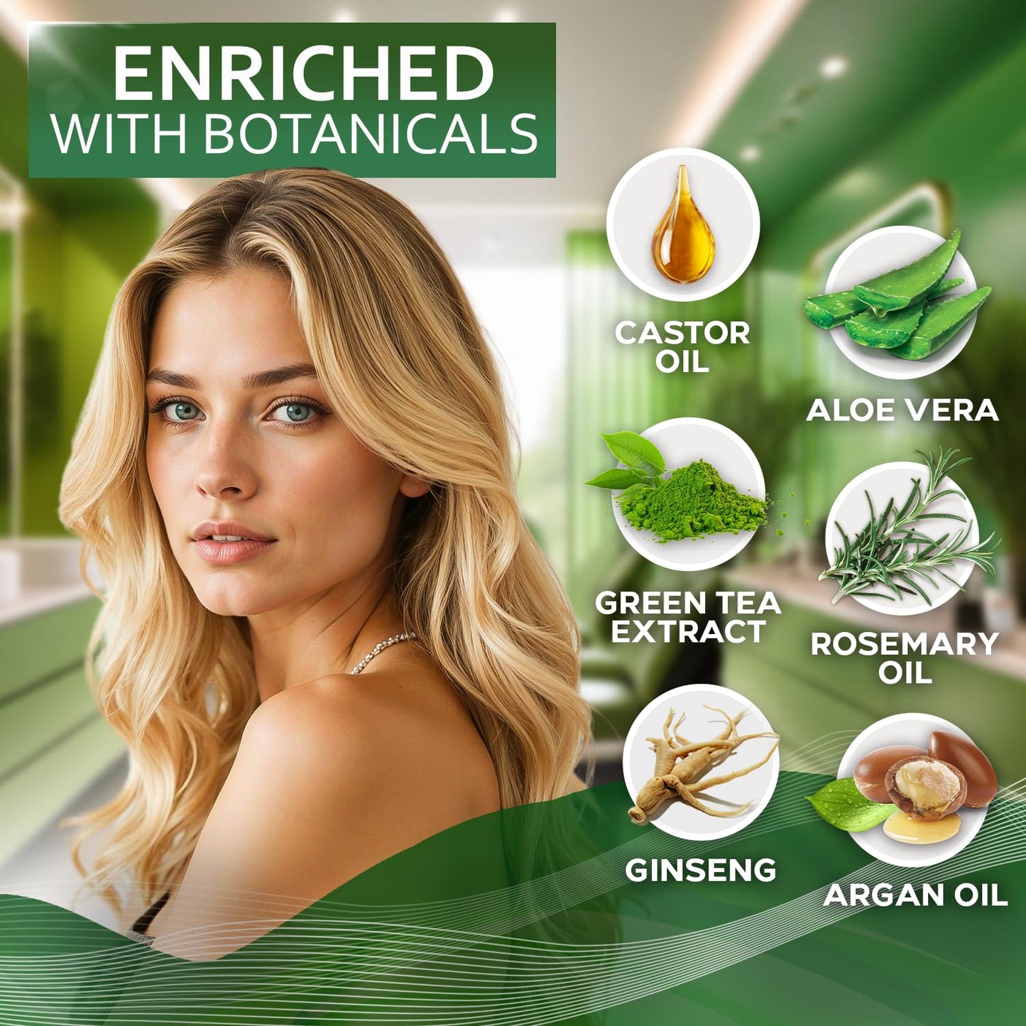 Castor Oil Shampoo and Conditioner Set - Thickening Products for Thinning Hair Women and Men - Sulfate Free Formula - Hydrating, Volumizing and Moisturizing for Dry Hair - Volume Boosting, Color Safe