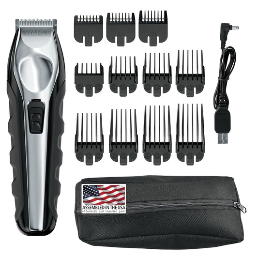 Wahl USA Lithium Ion Total Beard Trimmer for Men with 11 Guide Combs for Easy Trimming, Detailing, & Grooming – Model 9888