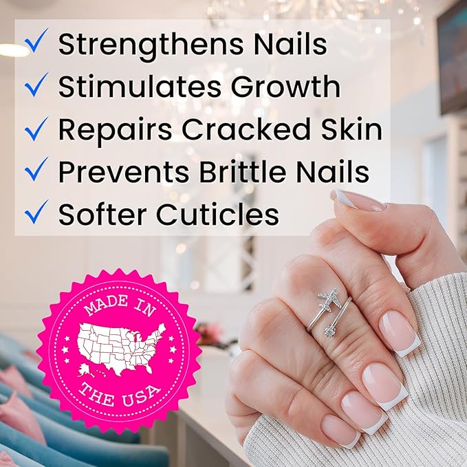 Moisturizing Cuticle & Nail Care Oil 2.3 Fl Oz - Pina Colada Scented – Infused with Jojoba Oil, Aloe, Vitamin E – Nail & Cuticle Hydration, Repair, Moisturizer, Strengthener, Growth