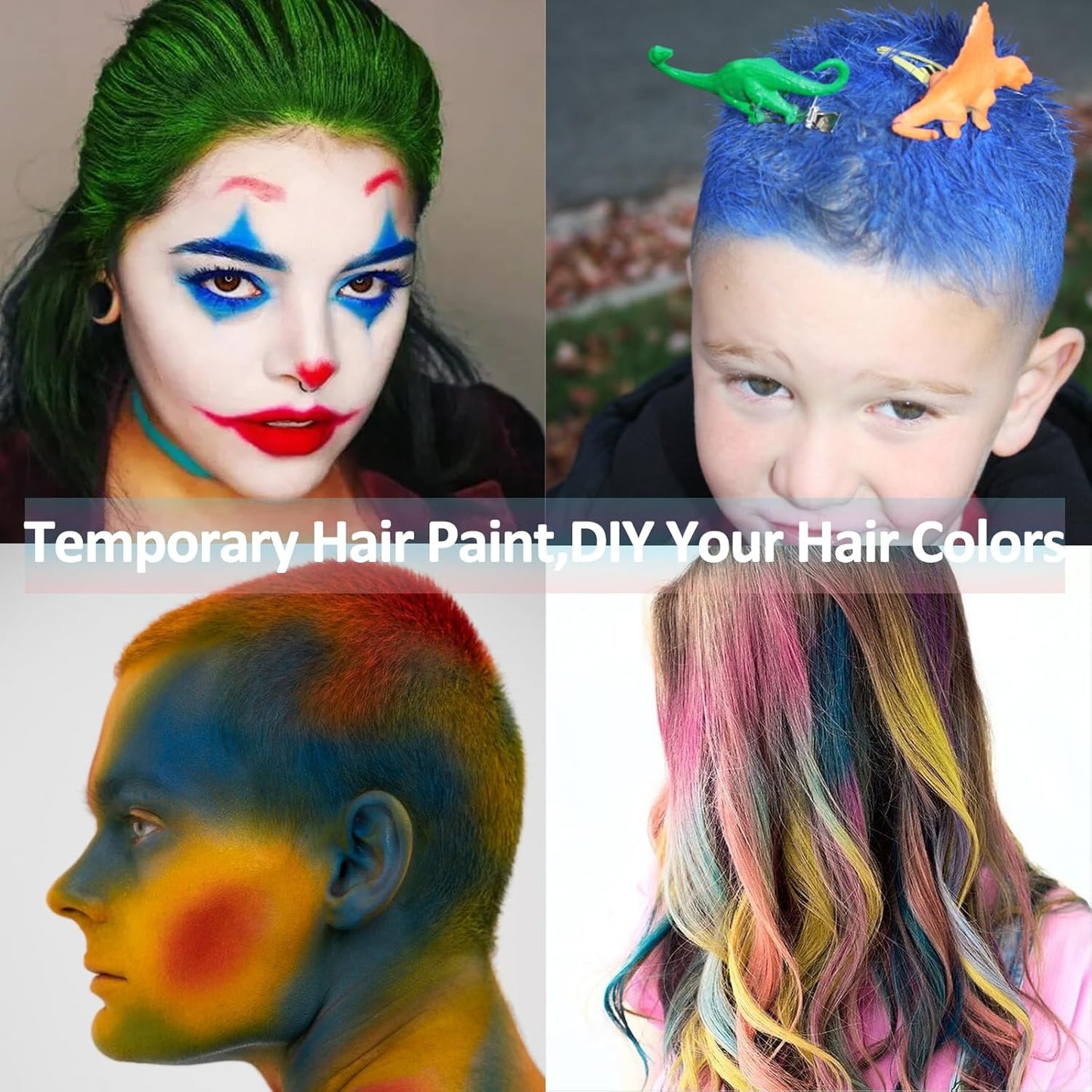 Mysense Hot Pink Face Body Hair Paint Stick,Easter Bunny Face Paint,Water Based Temporary Hair Color,Cream Body Painting for Adults and Children Halloween Cosplay SFX Makeup,0.5oz