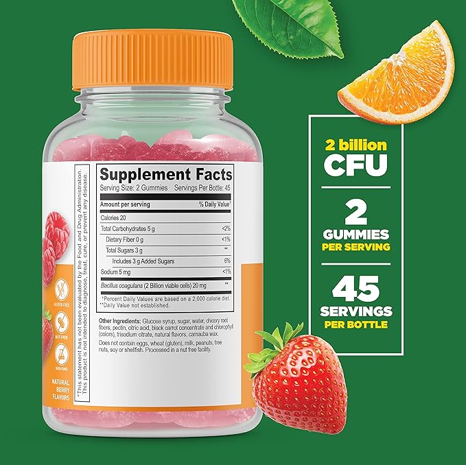 Lifeable Probiotic 2 Billion CFU + Collagen & Biotin, Gummies Bundle - Great Tasting, Vitamin Supplement, Gluten Free, GMO Free, Chewable Gummy