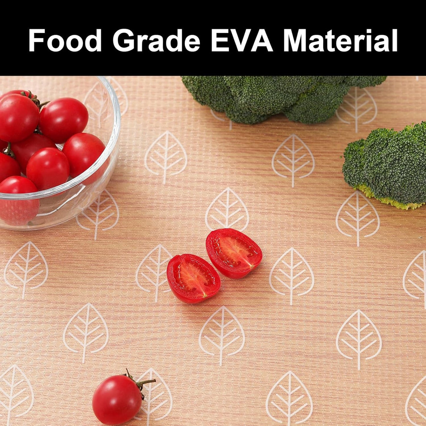 Cooyes Shelf Liner Drawer Liners, Shelf Liners for Kitchen Cabinets, Non Adhesive Cabinet Liner, EVA Waterproof Non-Slip Refrigerator Liners for Kitchen, Drawer