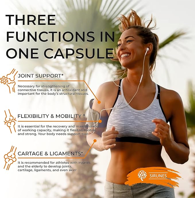 SIRUNES Marine Collagen Peptides, 120 Capsules - Fish Collagen Supplements for Women, Great for Hair, Skin, Nails, Joints & Bones - Made in USA