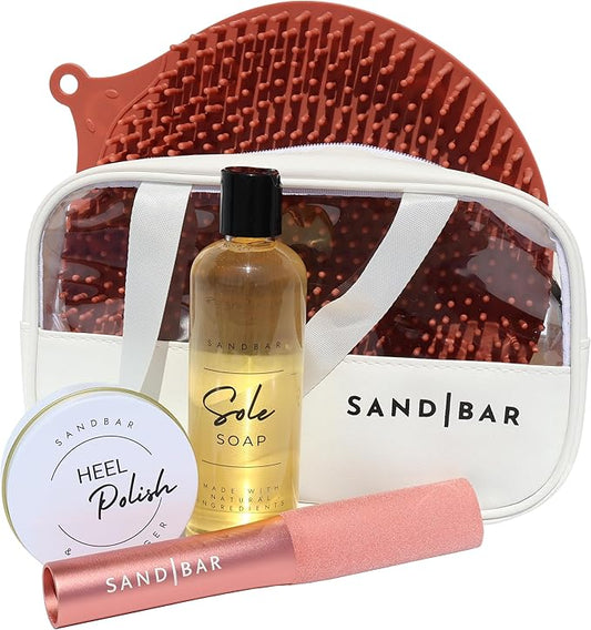 SandBar Heel Revival Regimen Mother's Day Gift - Home Pedicure Kit, Foot Spa Kit Pedicure Set, Foot Care Products for Soft, Smooth, Callus-Free Feet - Hawt Dawn