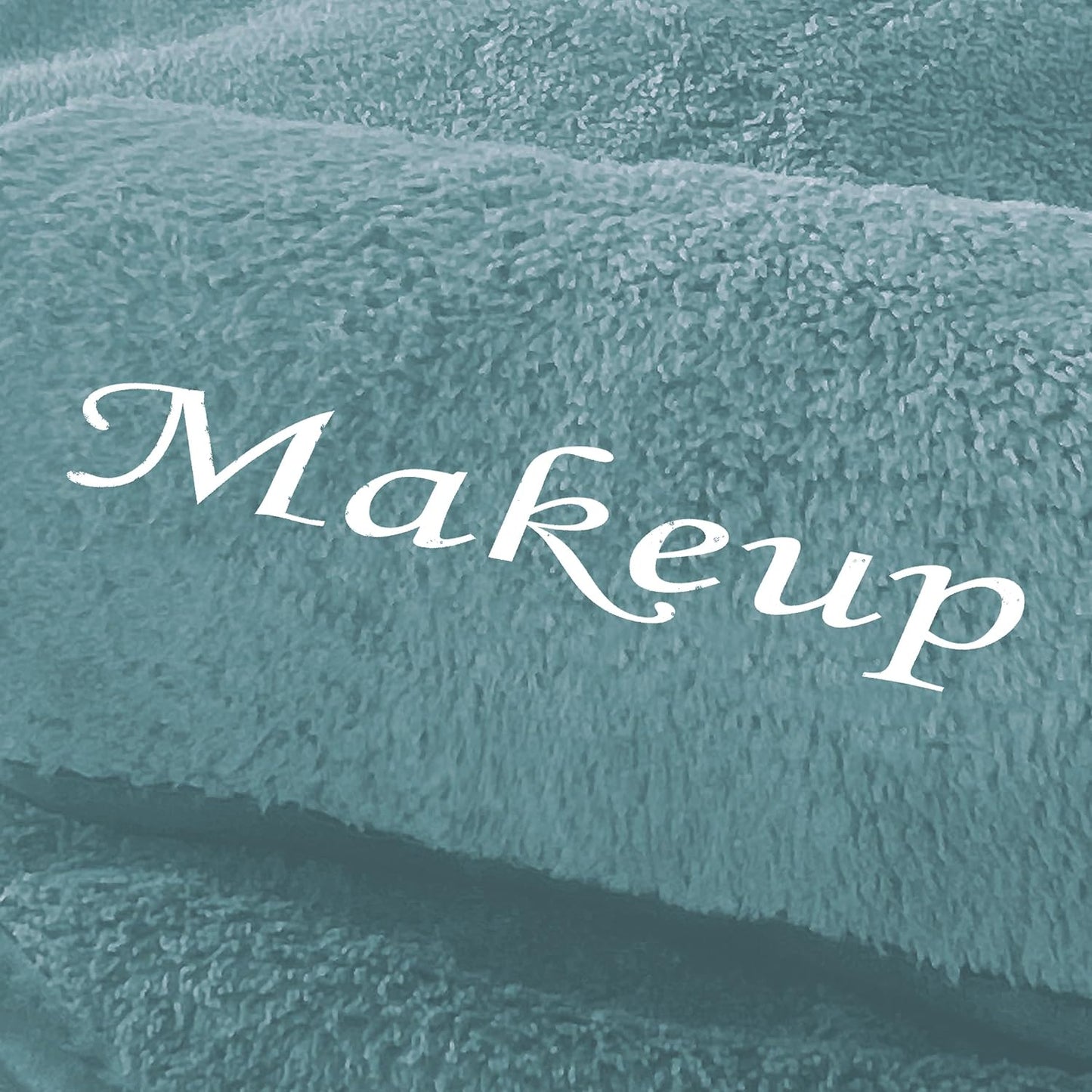 Cosy Family 10 Pack Makeup Remover Wash Cloths - Soft Microfiber Fingertip Facial Cleansing Cloths for Hand and Make Up, 12 x 12 in, Teal