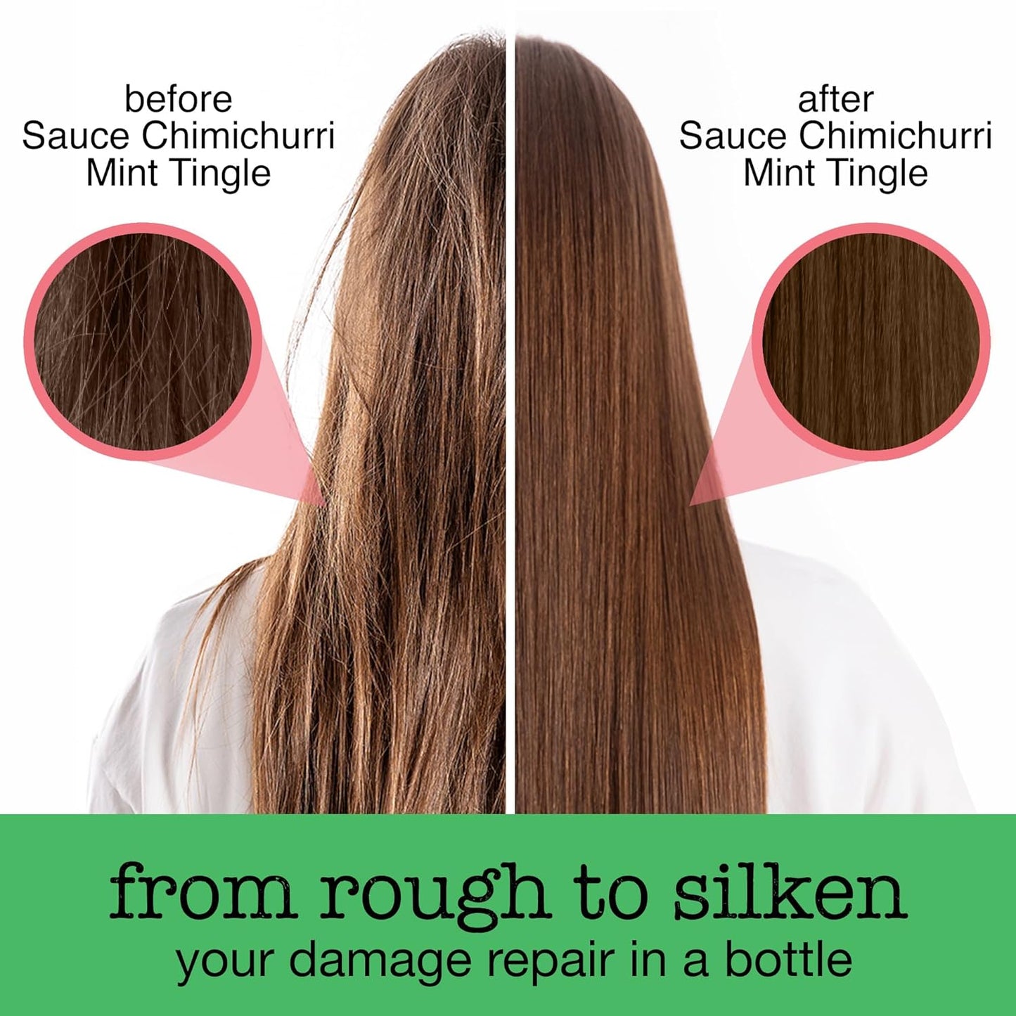 SAUCE Intense Repair Shampoo, Chimichurri Mint Tingle (10 Fl Oz) Soothes & Calms Scalp, Hydrating Shampoo for Damaged Hair with Argan & Peppermint Oil, No Parabens & Sulfates